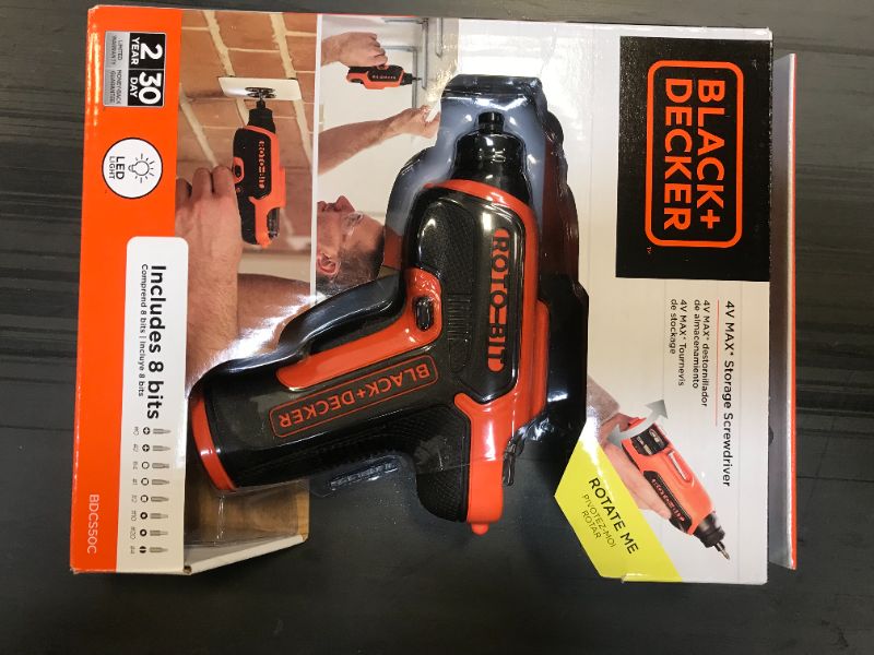 Photo 1 of Black Decker Cordless 1/4" Drive Rechargeable Storage NO CHARGER
