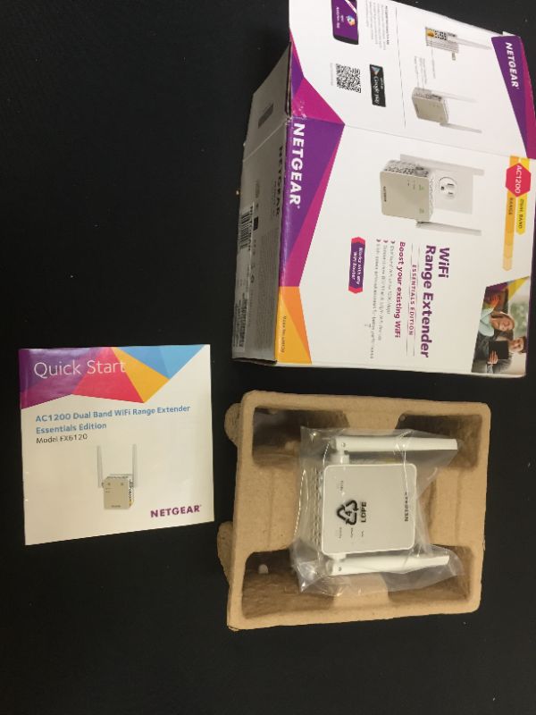 Photo 3 of NETGEAR Wi-Fi Range Extender EX6120 - Coverage Up to 1500 Sq Ft and 25 Devices with AC1200 Dual Band Wireless Signal Booster & Repeater (Up to 1200Mbps Speed), and Compact Wall Plug Design
