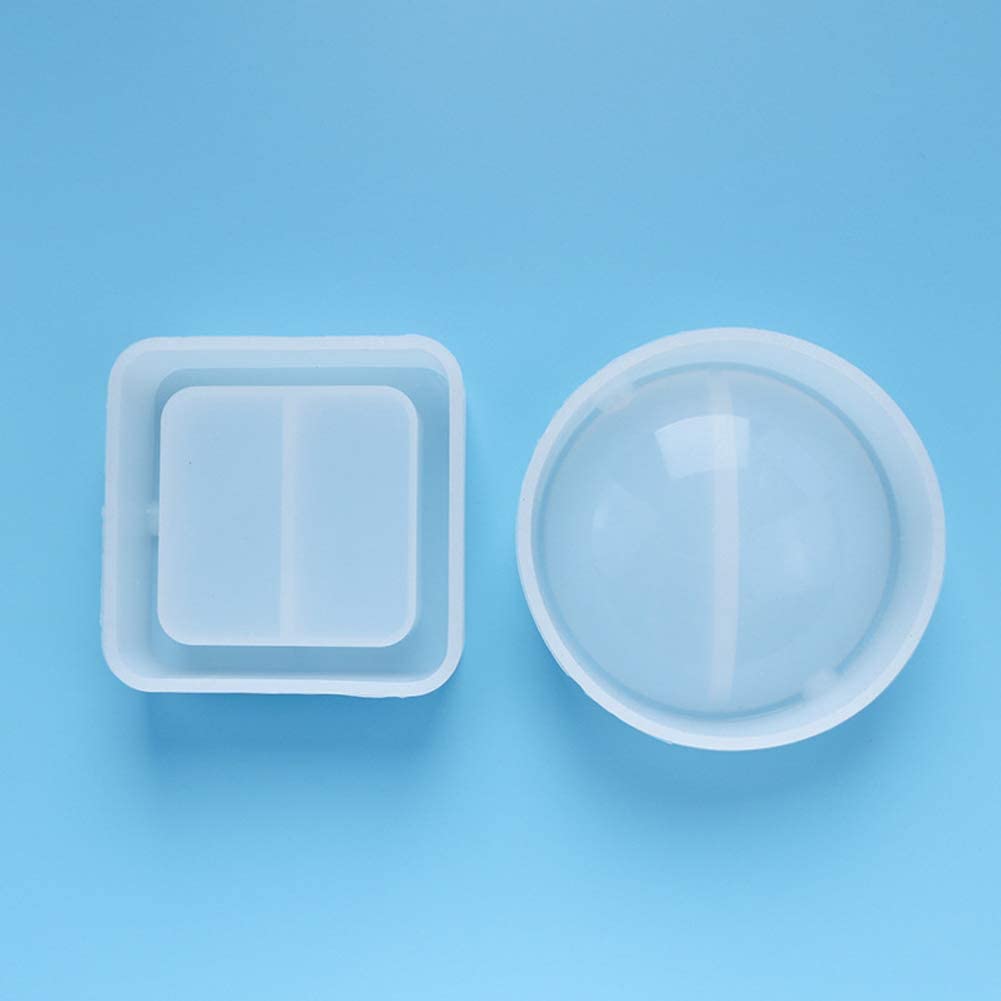 Photo 1 of Yochus Ashtray Molds 2 pack of 2Pcs Epoxy Resin Casting Molds Ashtray Square and Round Silicone Resin Molds
