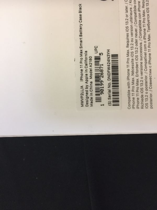 Photo 4 of Apple - iPhone 11 Pro Max Smart Battery Case - Black***sealed factory***
