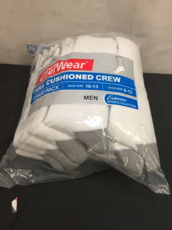 Photo 1 of enerwear full cushioned crew sock size 10-13 (10pair )