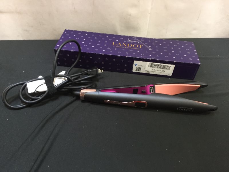 Photo 1 of 2-in-1 Hair Straightener & Curler - Pink & Gold!