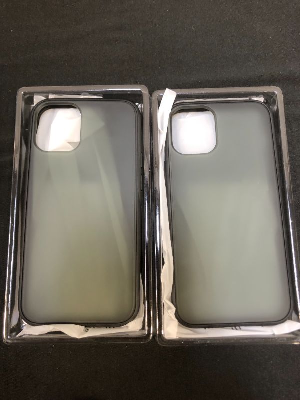 Photo 1 of 2 PACK OF BLACK PLASTIC IPHONE 12 MINI PHONE CASE 