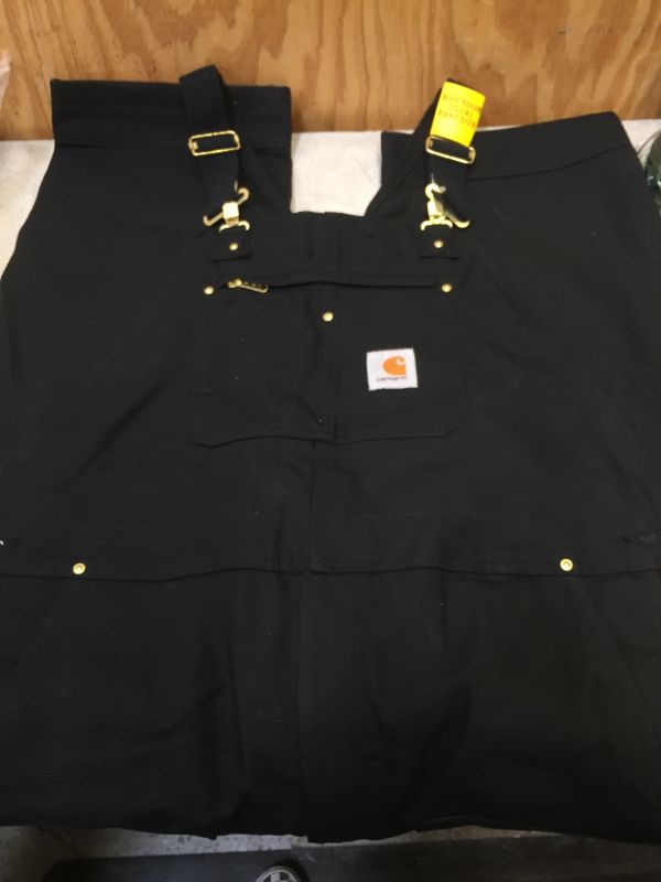 Photo 1 of Carhartt R01 Men's Duck Bib Overalls BLACK  SIZE 40X30