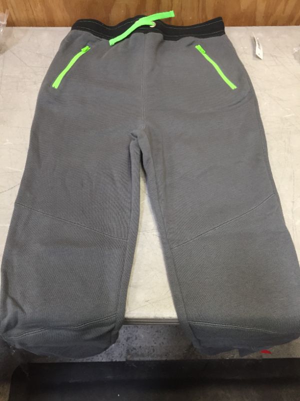 Photo 1 of BOYS XL SWEATPANTS CUFFED WITH NEON GREEN DRAWSTRINGS 