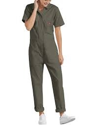 Photo 1 of Women's Dickies FLEX Cooling Temp-iQ Short-Sleeve Coveralls, Size: Small, Green