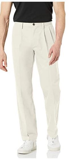 Photo 1 of Amazon Essentials Men's Classic-fit Wrinkle-Resistant Pleated Chino Pant
Size: 38Wx32L