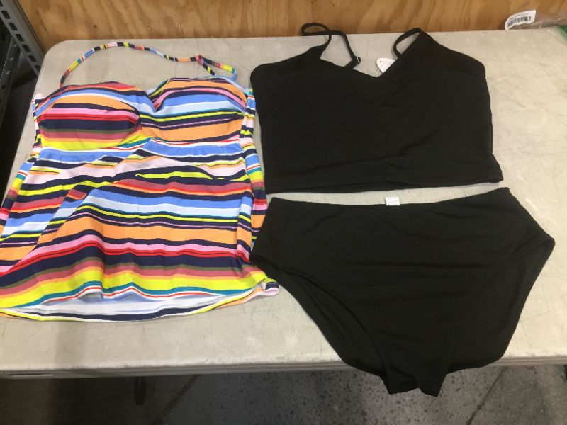 Photo 1 of 3 pack Womens Swim Wear black and multicolor SOLD AS IS