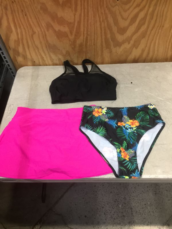 Photo 1 of 3 pack Womens Swim Wear Small, black and pink