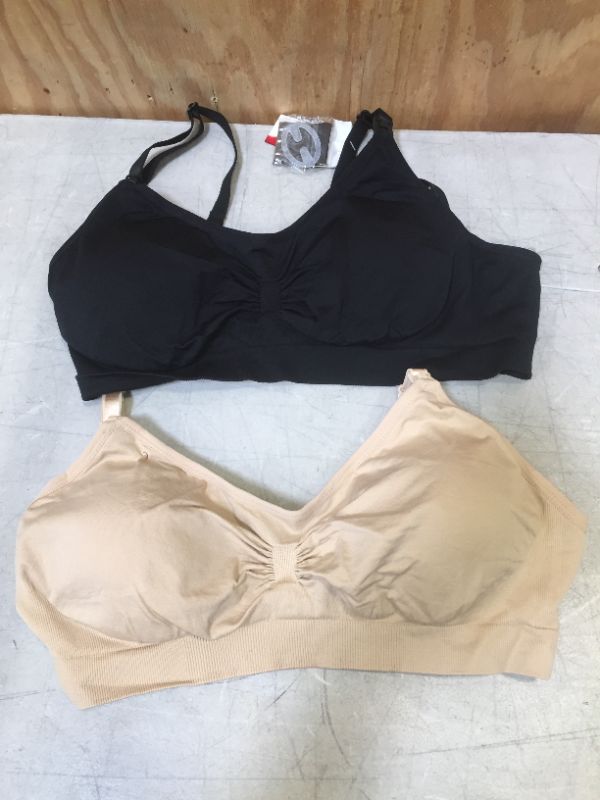 Photo 1 of 2 pack Womens Bras L/XL Black and Nude