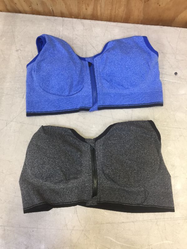 Photo 1 of 2 pack - Women's XL Sports Bra black, blue