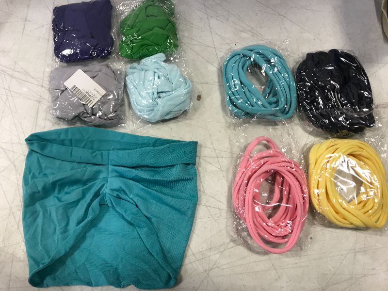 Photo 1 of MISC BOX LOT OF ELASTIC FREE HAIR TIES AND HEADBANDS --COLORS VARY 