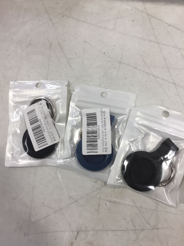 Photo 2 of 6 pack of apple airtag silicone covers 3 black) (3 navy blue)