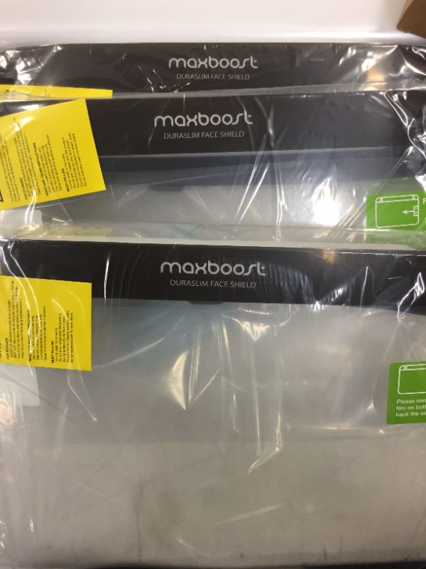 Photo 2 of Maxboost Protective Face Shield - 3 Pack Adult Size, DuraSlim Series 2 pack 
