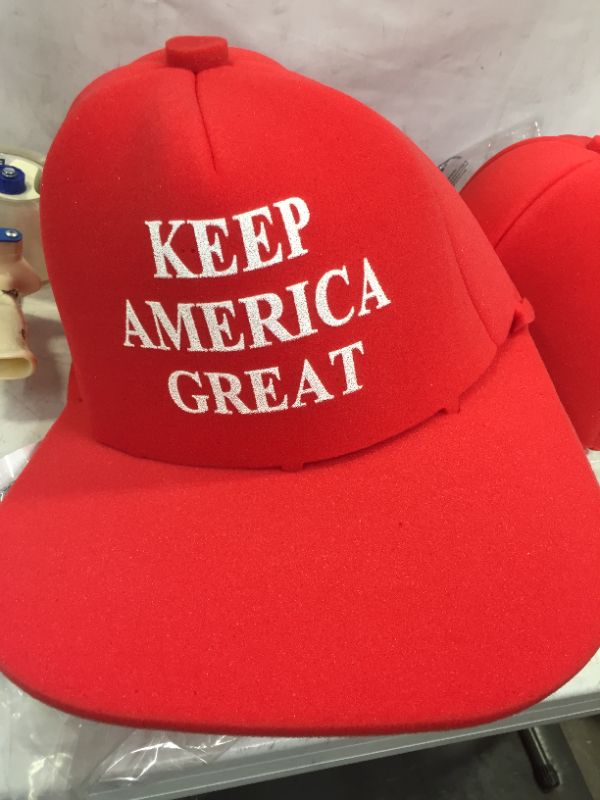 Photo 1 of 2 giant keep America great foam hats 