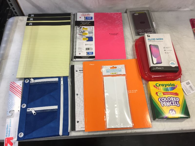 Photo 1 of Bag Lot 15 Items School, Office Supplies SOLD AS IS