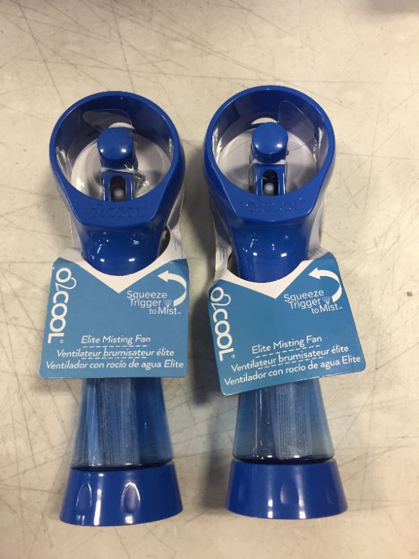 Photo 2 of 2 pack - O2COOL FML0001 Elite Misting Fan, 1 Size, Blue