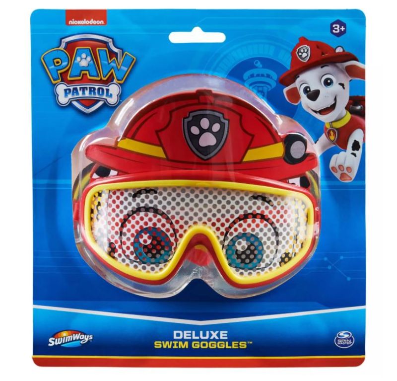 Photo 2 of 2 PACK  - Swimways Nickelodeon PAW Patrol Character Kid's Deluxe Swim Goggles Mask - Marshall