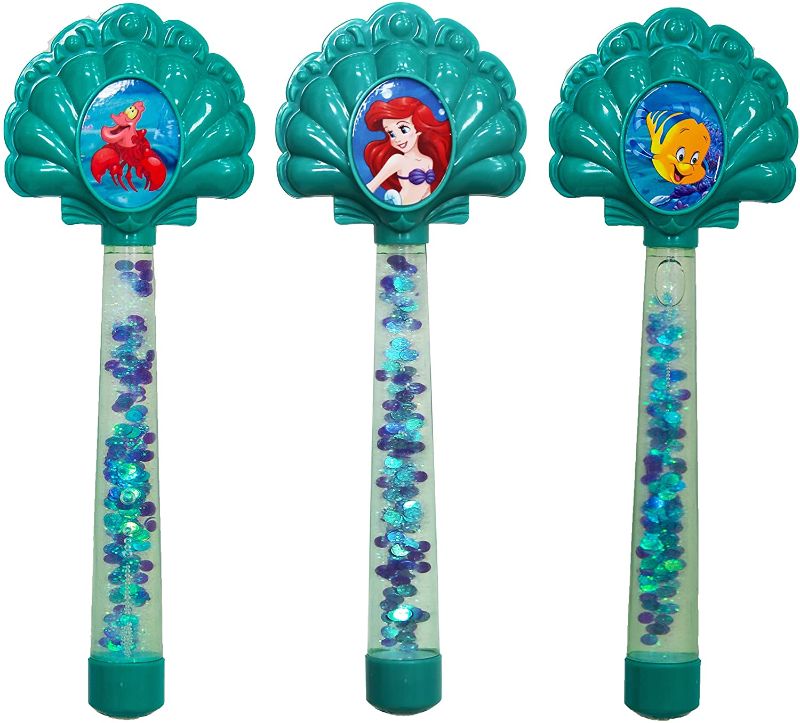 Photo 1 of 2 packs - SwimWays Disney Princess Ariel Glitter Dive Wands - Pack of 3 (total of 6)