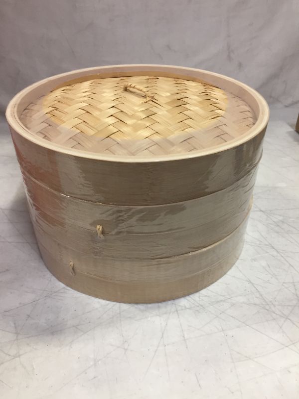 Photo 2 of 10in 2 tier bamboo steamer with lid