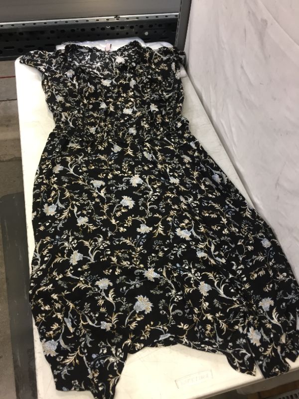 Photo 1 of Knox Rose Dress Black and Blue Floral XXL