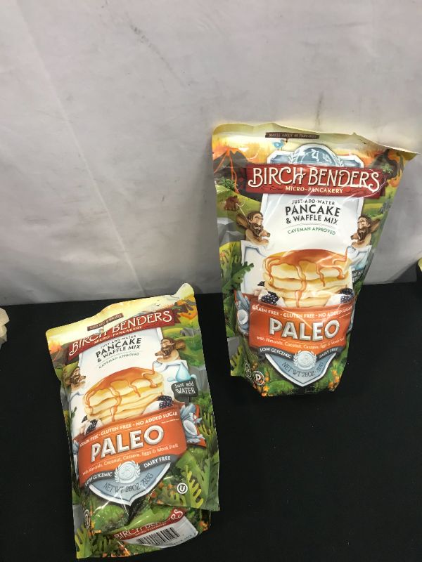 Photo 1 of 2 pack Birch Benders Paleo Pancake & Waffle Mix, Made With Cassava, Coconut & Almond Flour, Just Add Water, 28 Oz Exp-01-17-2022
