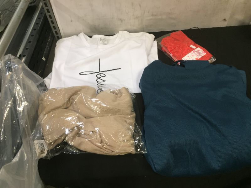 Photo 1 of bundle of generic clothes sold as is 4 items S-L