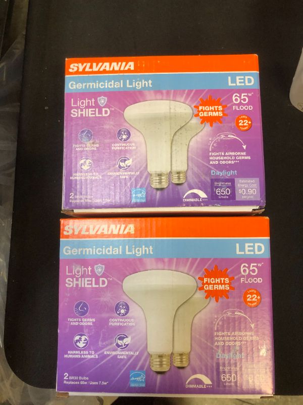 Photo 3 of 
65-Watt Equivalent BR30 Dimmable LightSHIELD 2700K Soft White LED Light Bulbs (4-Pack)