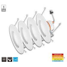 Photo 1 of 5/6 in. Color Temperature Selectable Integrated LED Recessed Trim (4-Pack)
