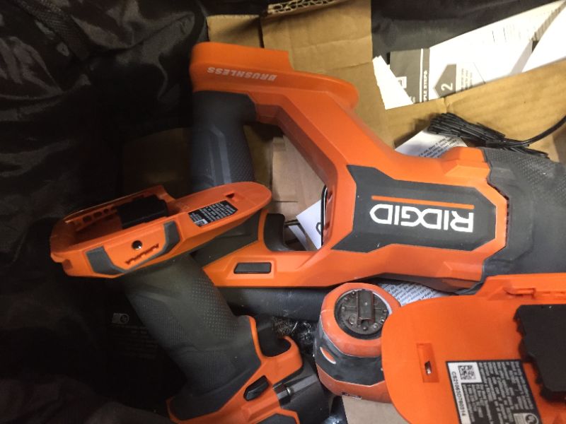 Photo 2 of 18V Brushless Cordless 4-Tool Combo Kit with (1) 4.0 Ah and (1) 2.0 Ah MAX Output Batteries, 18V Charger, and Tool Bag
