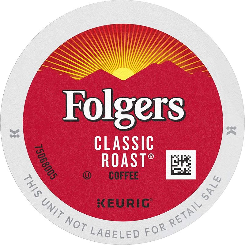 Photo 1 of Folgers Classic Roast Medium Roast Coffee, 72 Keurig K-Cup Pods 6 pack expires Apr/30/2022
