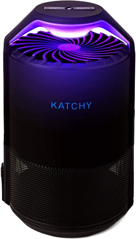 Photo 1 of KATCHY Automatic Indoor Insect and Flying Bugs Trap, Fruit Fly Gnat Mosquito Killer with UV Light Fan, Sticky Glue Boards, No Zapper, Light Sensor (Black)
