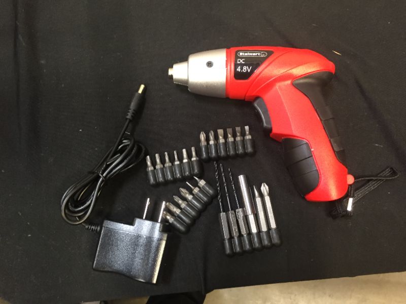 Photo 2 of Stalwart 25 piece 4.8V Cordless Screwdriver with LED
