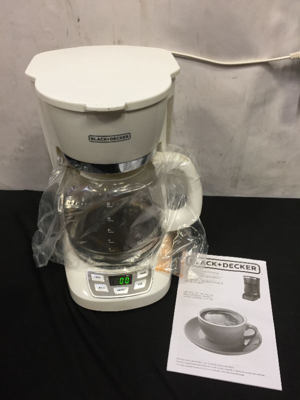 Photo 2 of BLACK+DECKER 12-Cup* Programmable Coffeemaker, White, CM1160W
