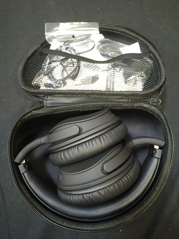 Photo 2 of Monoprice BT-300ANC Wireless Over Ear Headphones - Black with (ANC) Active Noise Cancelling, Bluetooth, Extended Playtime
