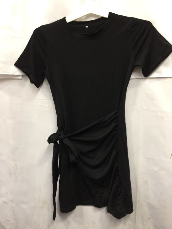 Photo 1 of Women's Small Black Tie-Up Dress with Short Sleeves