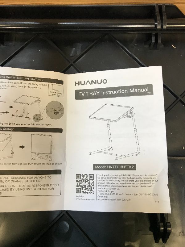 Photo 1 of Adjustable TV Tray Table - TV Dinner Tray on Bed and Sofa