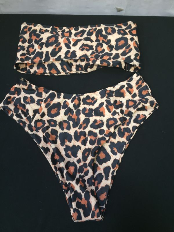 Photo 1 of Women's Cheetah Print Strapless Bathing Suit
Size: L