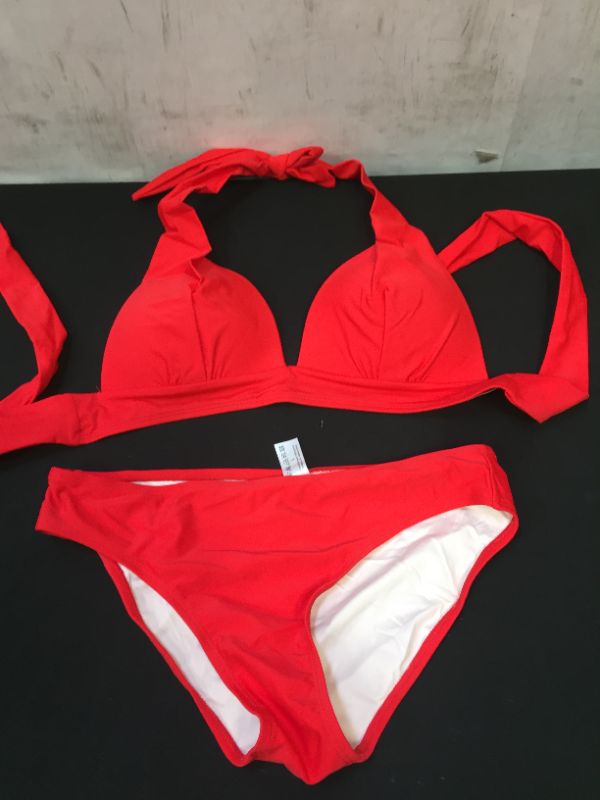 Photo 1 of Women's Large Red Two-Piece Bathing Suit