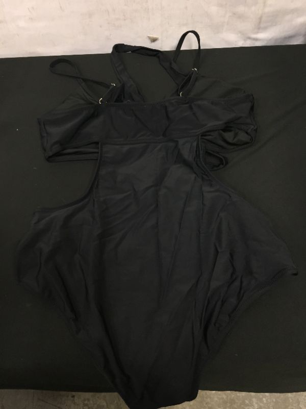 Photo 2 of WOMENS SIZE XL OPEN SIDE ONE PIECE BATHINGS SUIT-- BLACK 