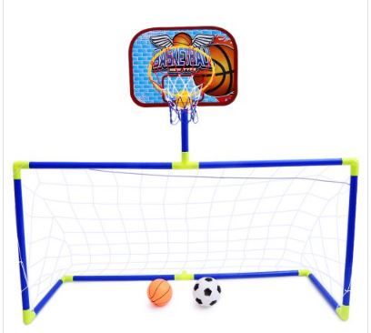 Photo 1 of Anjanle Kids Portable 2-in-1 Football Basketball Set - Colormix