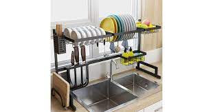 Photo 1 of 35" Stainless Steel Dish Rack Over The Sink Dish Drying Rack Holder
