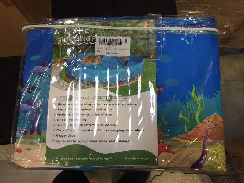 Photo 1 of KOOLTAIL Foldable Dog Swimming Pool - Extra Large Pet Bathtub - Collapsible Summer Pool with Underwater World Print Portable Durable Outdoor Bathing Pool, 63 x 11.8 inches for Dogs Cats and Kids 2 pack 
