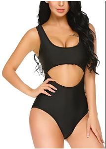 Photo 1 of Qearal Women Cut Out Monokini Tribal Print High Waist Padded One Piece Swimsuit Tummy Control Swimwear size L 