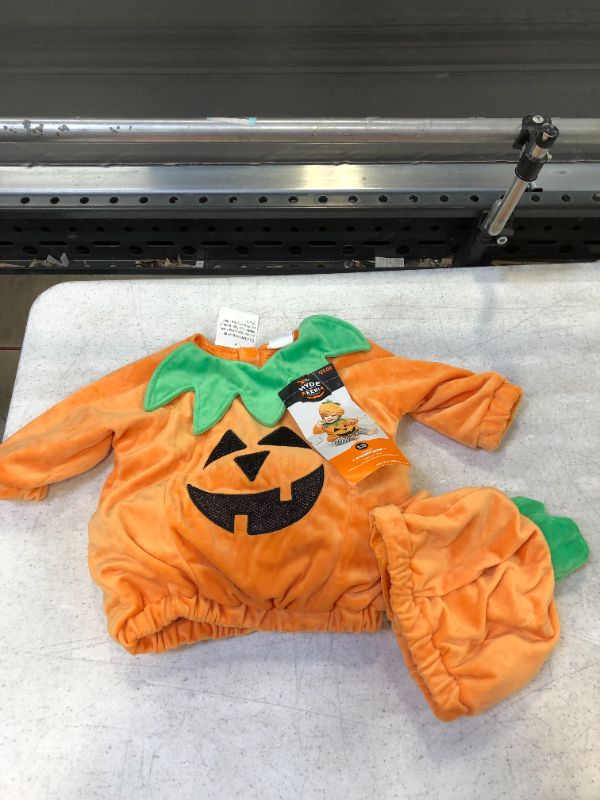 Photo 2 of Baby Pullover Pumpkin Halloween Costume with Hat