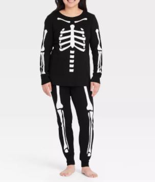 Photo 1 of Women's Halloween Skeleton Matching Family Pajama Set - Black
