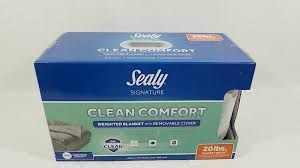 Photo 1 of 48"x72" Clean Comfort Weighted Blanket with Removable Cover - Sealy