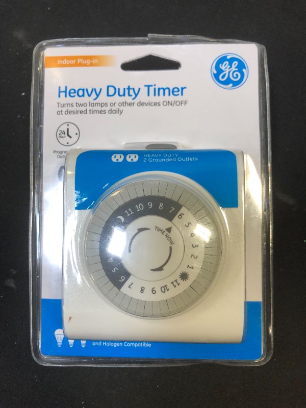 Photo 2 of GE 24-Hour Heavy Duty Indoor Plug-in Timer, 2-Outlets, 15075