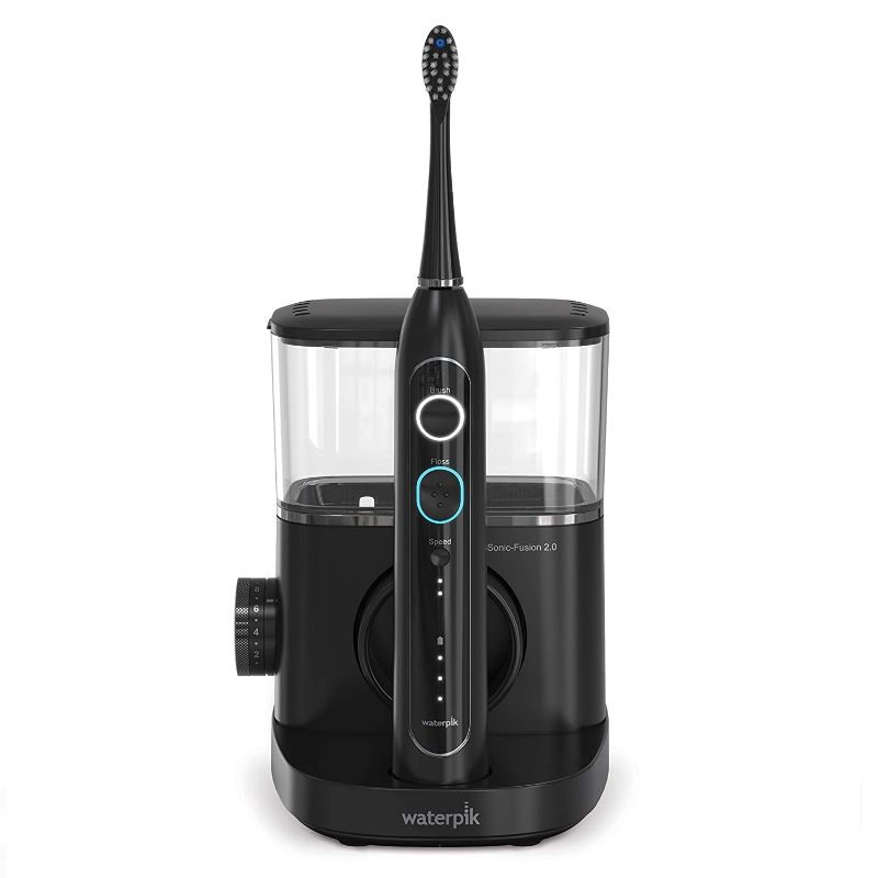 Photo 1 of Waterpik Sonic-Fusion 2.0 Professional Flossing Toothbrush, Electric Toothbrush and Water Flosser Combo In One, Black
** OPEN BOX **