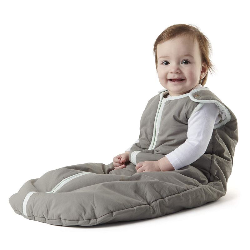 Photo 1 of baby deedee Sleep Nest Sleeping Sack, Warm Baby Sleeping Bag fits Newborns and Infants, Gray Lagoon, Large (18-36 Month)